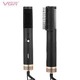 Фен гребінець для укладання волосся, Стайлер для волосся Фен щітка для об'єму голови HW-32, фото 3