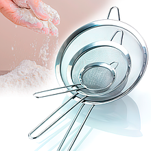 Металеве сито, набір (3 шт.) Strainer Set 3 pc 0222 (212)