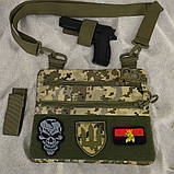 Сумка через плече військова, Чоловіча невеличка сумка месенджер для військових кобура наплічна LR-91, фото 2