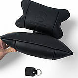 Подушка під шию Mercedes-Benz, М'яка подушка для подорожей підголівник на підголовник в авто JC-88, фото 10