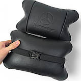 Подушка під шию Mercedes-Benz, М'яка подушка для подорожей підголівник на підголовник в авто JC-88, фото 6