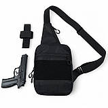 Сумка кобура наплічна, Сумка планшетка сумка через плече для прихованого носіння пістолета IX-99, фото 2