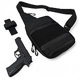 Сумка кобура наплічна, Сумка планшетка сумка через плече для прихованого носіння пістолета IX-99, фото 3