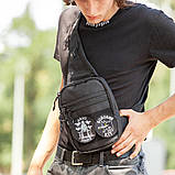 Сумка пояс плече чоловіча тактична, Стильна сумка месенджер месенджер слінг LF-37, фото 4