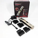 Професійна машинка для гоління голови Gemei GM-657, Підстригальна машинка, Бездротова електробритва JS-99, фото 8