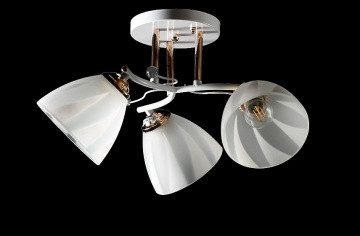 Люстра з плафонами L6541A/3 (WHI+FGD), фото 1