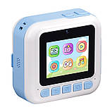 Дитячий фотоапарат ColorWay з функцією миттєвого друку Blue (CW-PHP01B) DS, фото 8