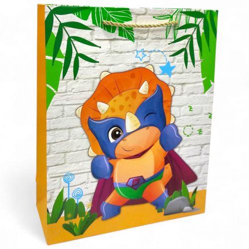 Пакет подарунковий, 32х26х10 см, ДИНОЗАВРИ (ВИД 4) [tsi275477-TSI], фото 1