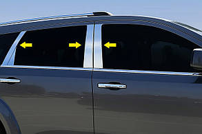 Молдинг дверних стійок (нерж.) для Dodge Journey 2008-2020 рр