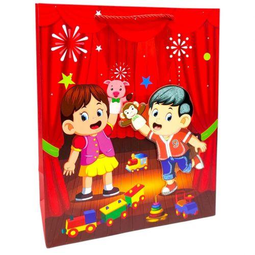 Пакет подарунковий, 32х26х12 см ДІТИ ПЕРСОНАЖІ (ВИД 2) [tsi275490-TSI], фото 1