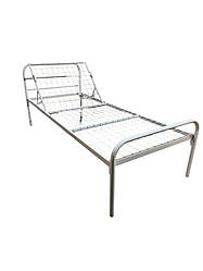 Ліжко металеве функціональне з регульованим підголовником 1900х800 мм. Основа, каркас одноярусного ліжка сітка