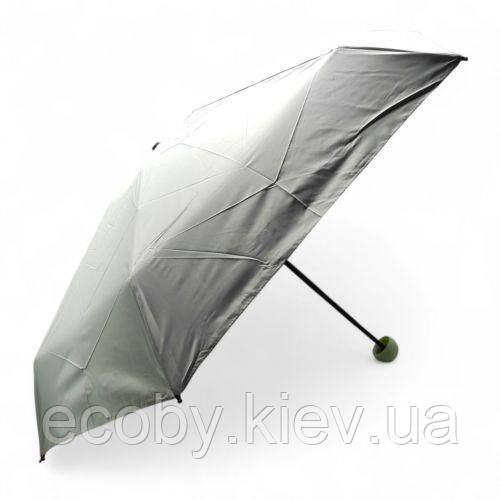 Парасолька механічна (висота — 53 см; діаметр купола — 82 см; довжина в складеному вигляді: 17 см) БЛЕДНО-ЗЕЛЕНА, фото 1