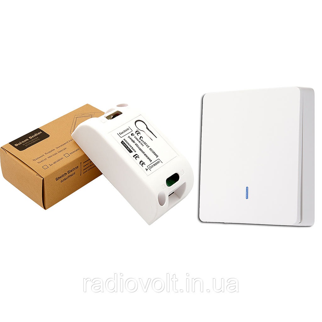 Бездротовий настінний вимикач 433МГц з блоком керування, 220В