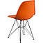 Стілець пластиковий на металевих ніжках ТАУЕР помаранчевий для кафе та салонів, фото 3