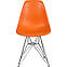 Стілець пластиковий на металевих ніжках ТАУЕР помаранчевий для кафе та салонів, фото 2