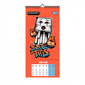 Календар-постер настінний 20х42см. Yes 270278 Minecraft 2026р., фото 3