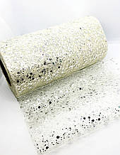 Фатин із блискітками. Ширина 15 см. 1 м. Колір молочний.