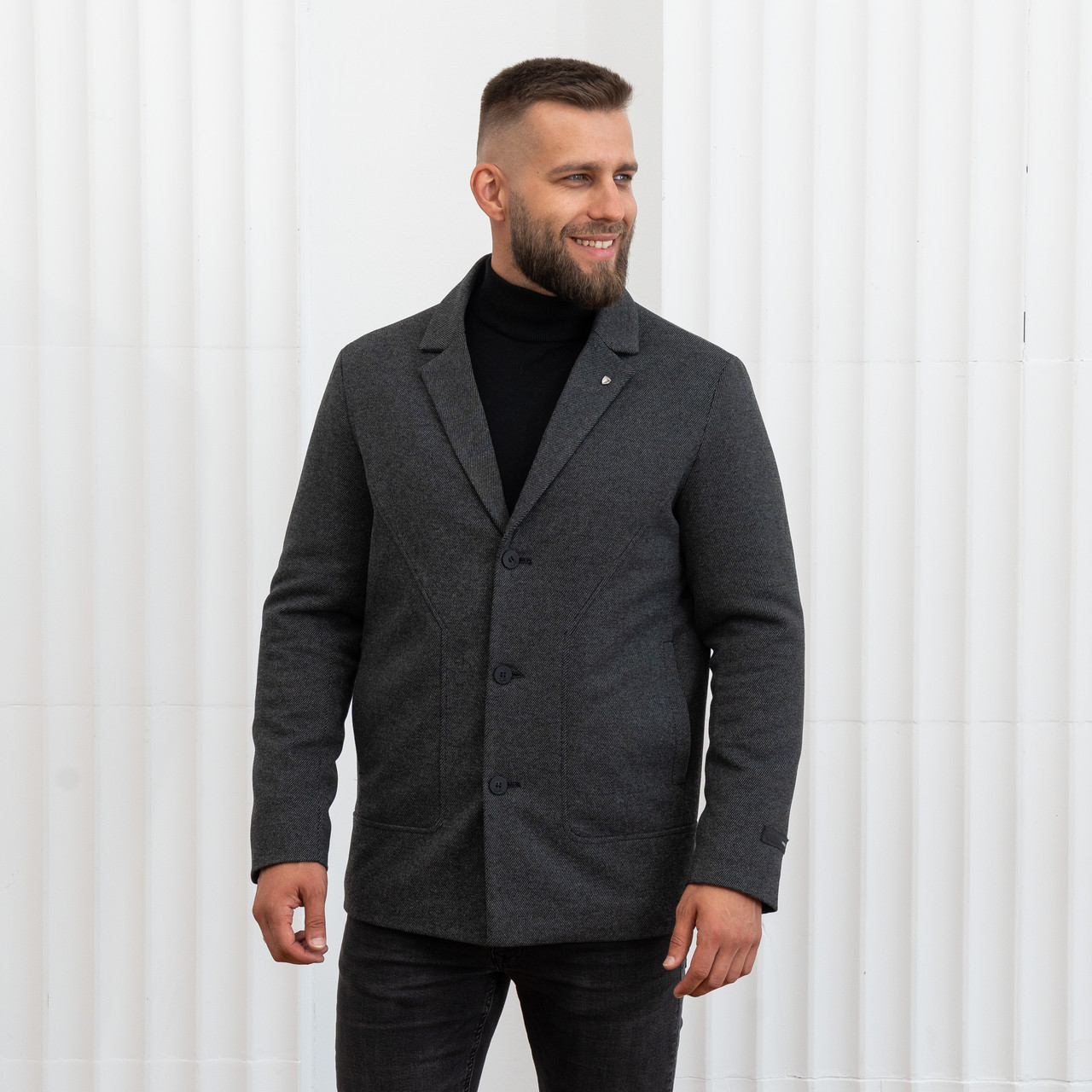 Чоловіче зимове пальто 52,54,62 графіт, фото 1