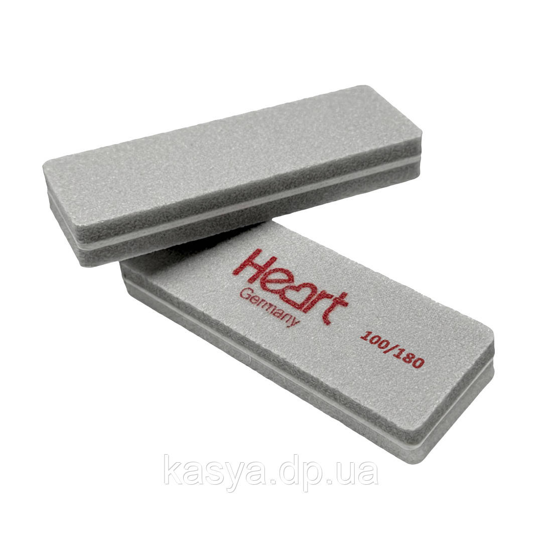 Баф для нігтів Heart 150/150 Прямокутний MINI, фото 1