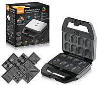 Мультимейкер сэндвичница вафельница 7в1 RAF R 552 мультигриль бутербродница гриль мультипекарь 800 Вт