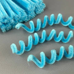 Синельний (пухнастий) дріт бірюзовий 1 шт, 30 см