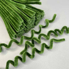 Синельний (пухнастий) дріт оливковий 1 шт, 30 см