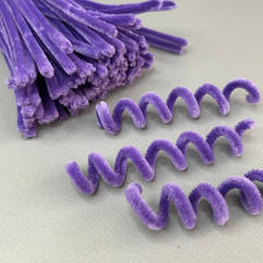 Синельний (пухнастий) дріт світло-фіолетовий 1 шт, 30 см