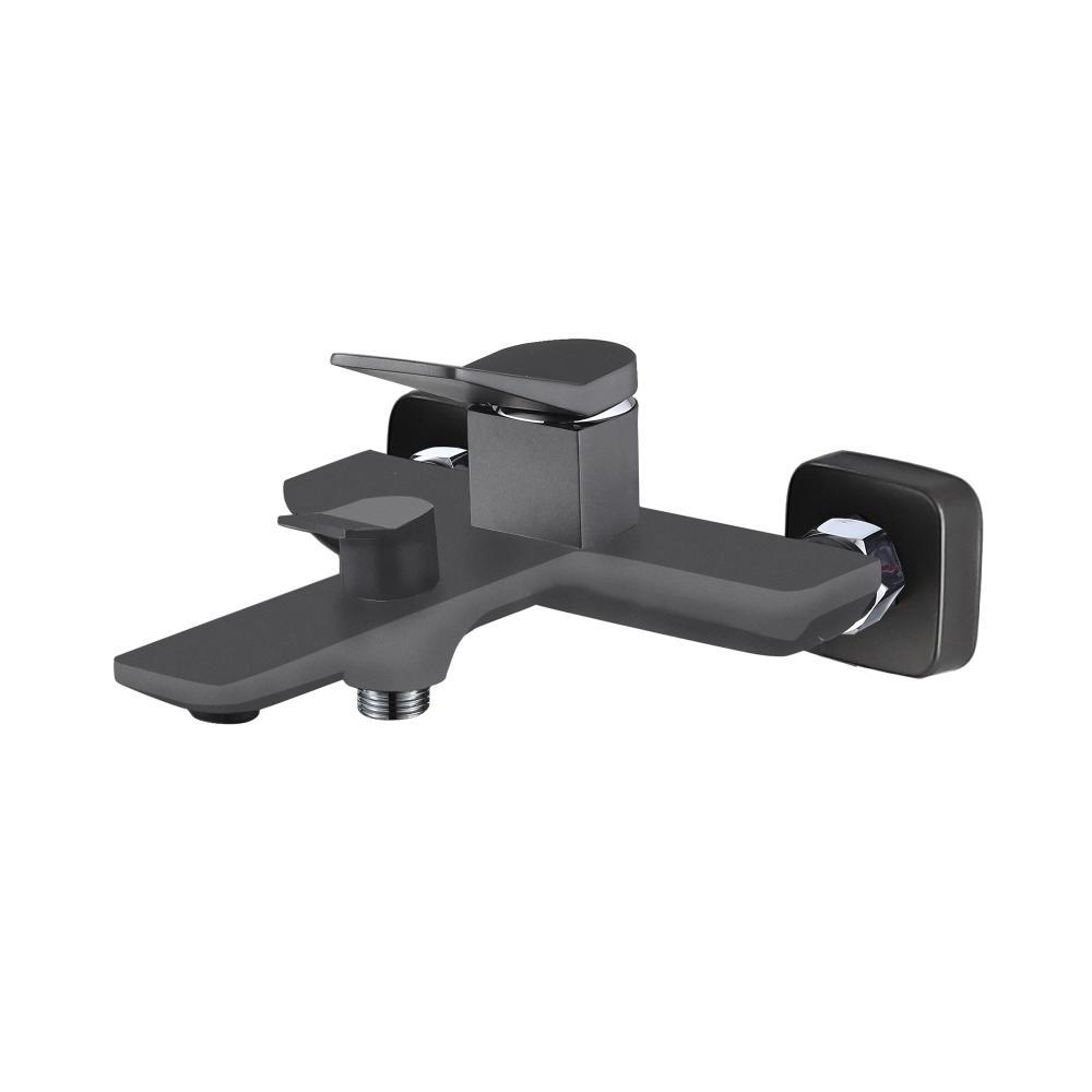 Qtap Presto Змішувач для ванни (з душовим гарнітуром) QTPRE259GRP45584 Graphite, Чехія, фото 1