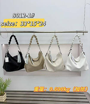 Сумка жіноча 33*15 см на блискавці зі штучної шкіри у різних кольорах Fuerya