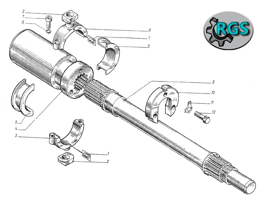 Піввісь заднього мосту 10.0102.800 ЕО-4321 в зборі, фото 1