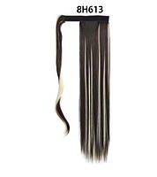 Причіпний хвіст шоколадний 60см, кінський хвіст, термоволокно 8H613