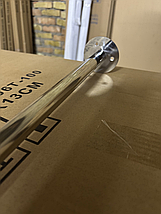 Карниз для ванної кутовий Artlend 100х100 см штанга для шторки у ванну Хром, фото 4