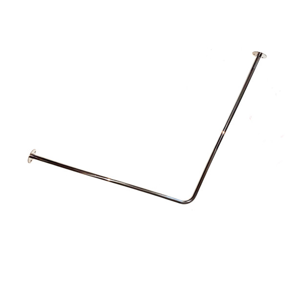 Карниз для ванної кутовий Artlend 100х100 см штанга для шторки у ванну Хром