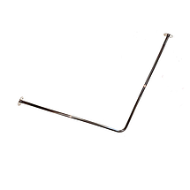 Карниз для ванної кутовий KO&PО 90х90 см штанга для шторки у ванну Хром, фото 4