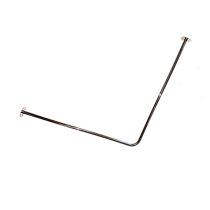 Карниз для ванної кутовий Artlend 100х100 см штанга для шторки у ванну Хром, фото 1