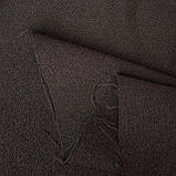 Костюмна тканина щільна стрейч темно-коричнева, фото 6