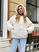 Жіноча куртка на хутрі з підкладкою Арт.7144