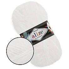 Alize Mohair Classic NEW, Білий №55