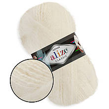 Alize Mohair Classic, Кремовий №01