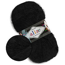 Alize Mohair Classic NEW, Чорний №60