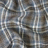 Сорочкова фланель клітинка хакі/сіро-блакитний колір, фото 6