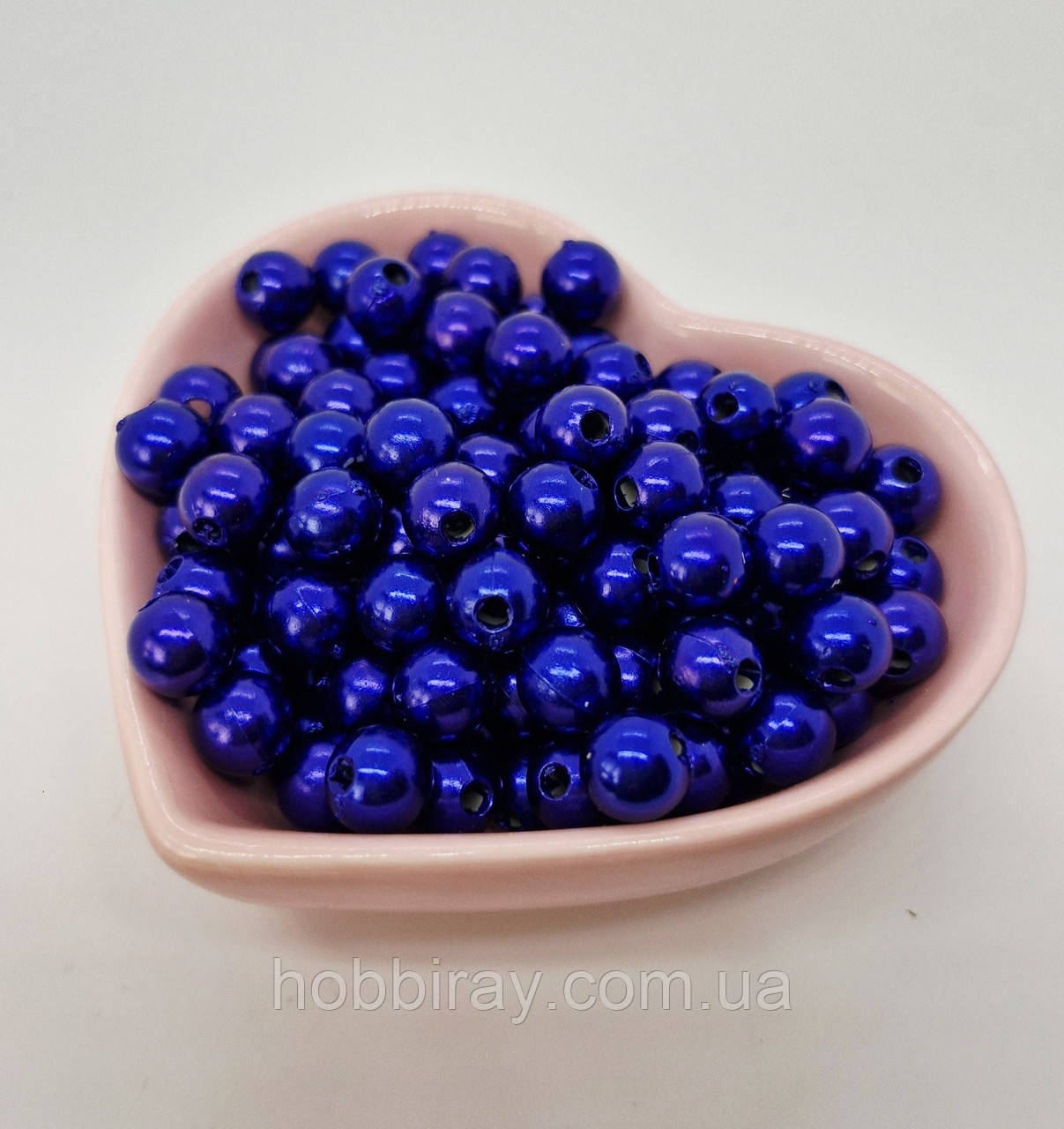 Бусини 0,8 см. Фасування 100 шт. Колір синій., фото 1