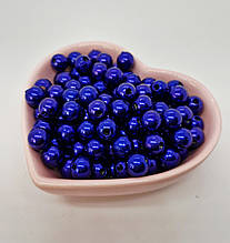 Бусини 0,8 см. Фасування 100 шт. Колір синій.