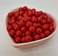 Бусини 0,8 см. Фасування 100 шт. Колір червоний.