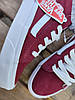 Кеди VANS Old Skool вані виСОКІ BORDO/White кросівки жіночі чоловічі унісекс демісезон, фото 8