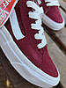 Кеди VANS Old Skool вані виСОКІ BORDO/White кросівки жіночі чоловічі унісекс демісезон, фото 9