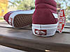 Кеди VANS Old Skool вані виСОКІ BORDO/White кросівки жіночі чоловічі унісекс демісезон, фото 10