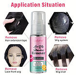 Спрей-ремувер для мереживних перук та стрічки з ароматом апельсина – безпечний для шкіри 50 мл, фото 6