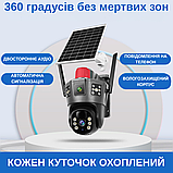 IP 4G камера вулична поворотна бездротова 4Мп TP18 з сонячною панеллю і віддаленим доступом на акумуляторі, фото 2