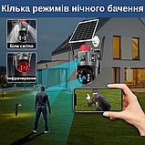 IP 4G камера вулична поворотна бездротова 4Мп TP18 з сонячною панеллю і віддаленим доступом на акумуляторі, фото 4